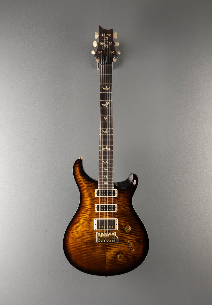 Studio 10 Top - Black Gold Wraparound Burst