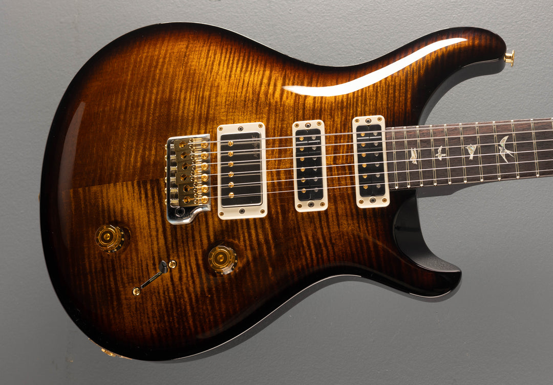 Studio 10 Top - Black Gold Wraparound Burst