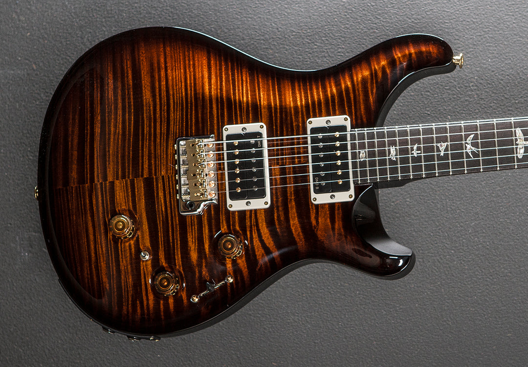 Custom 24 Piezo 10 Top - Black Gold Wraparound Burst