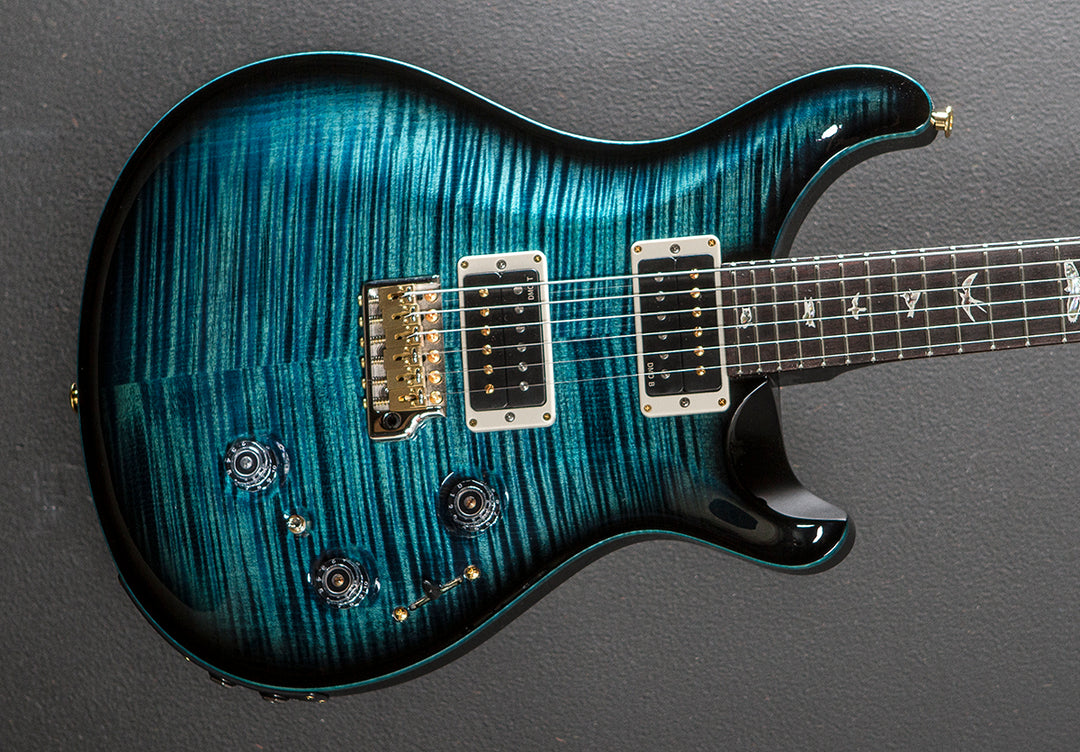 Custom 24 Piezo 10 Top - Cobalt Blue Smokeburst