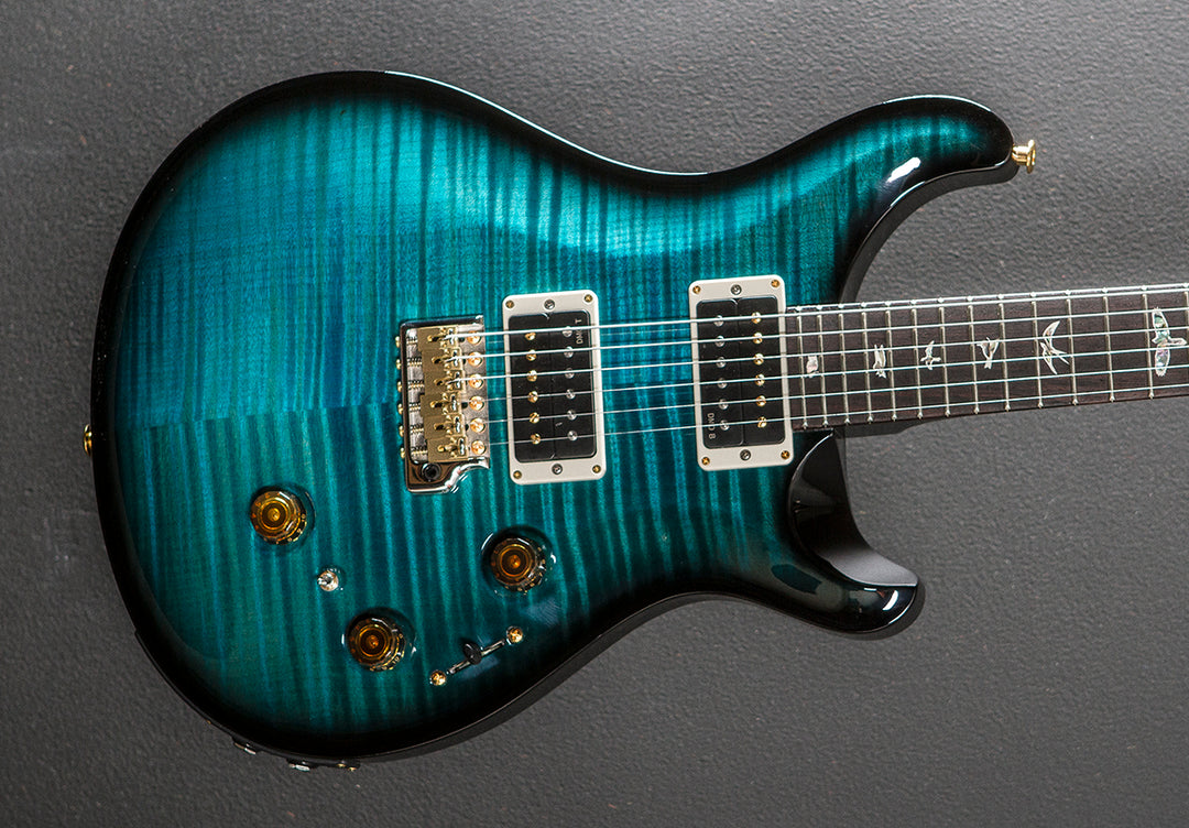 Custom 24 Piezo 10 Top - Carroll Blue Wraparound Smokeburst