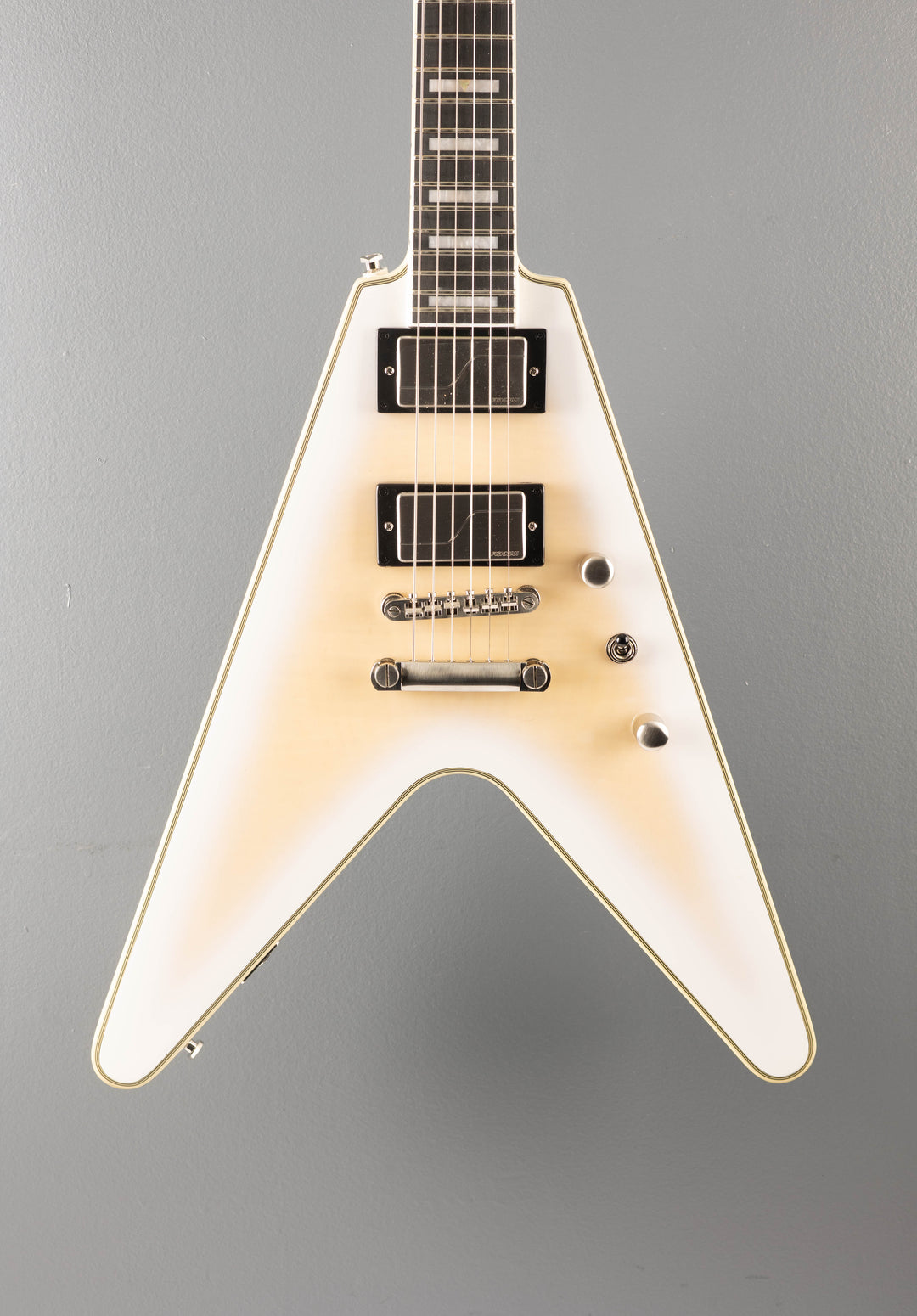 Prophecy Flying V - Aged White Tiger Burst