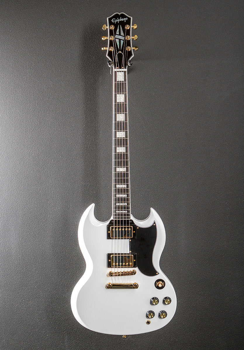 "Inspired by Gibson Collection" SG Custom - Alpine White