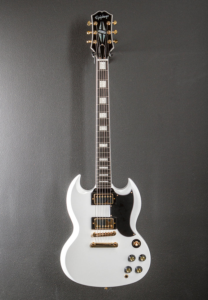 "Inspired by Gibson Collection" SG Custom - Alpine White