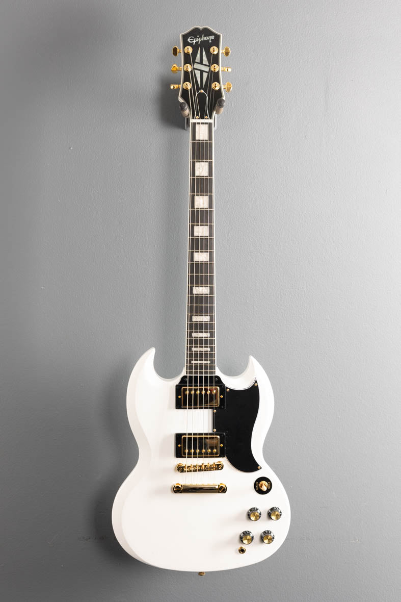 "Inspired by Gibson Collection" SG Custom - Alpine White