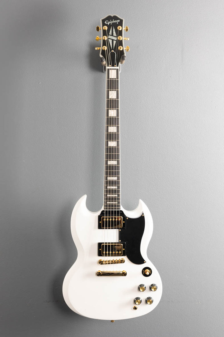 "Inspired by Gibson Collection" SG Custom - Alpine White