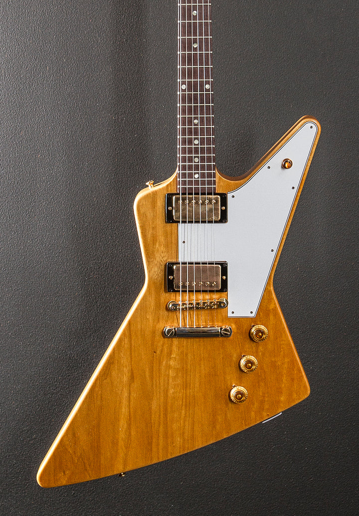 1958 Korina Explorer Reissue (White Pickguard) - Natural
