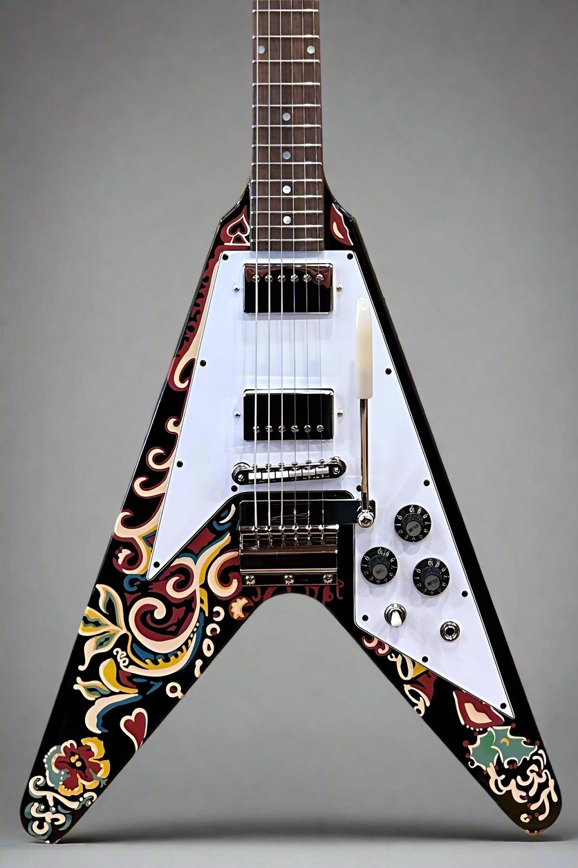 Jimi Hendrix "Love Drops" Flying V - Ebony