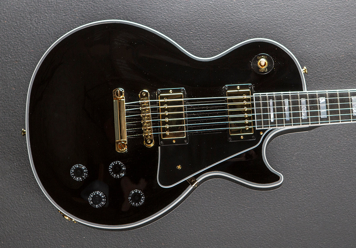 Les Paul Custom w Ebony Fingerboard Gloss Ebony Dave s Guitar Shop