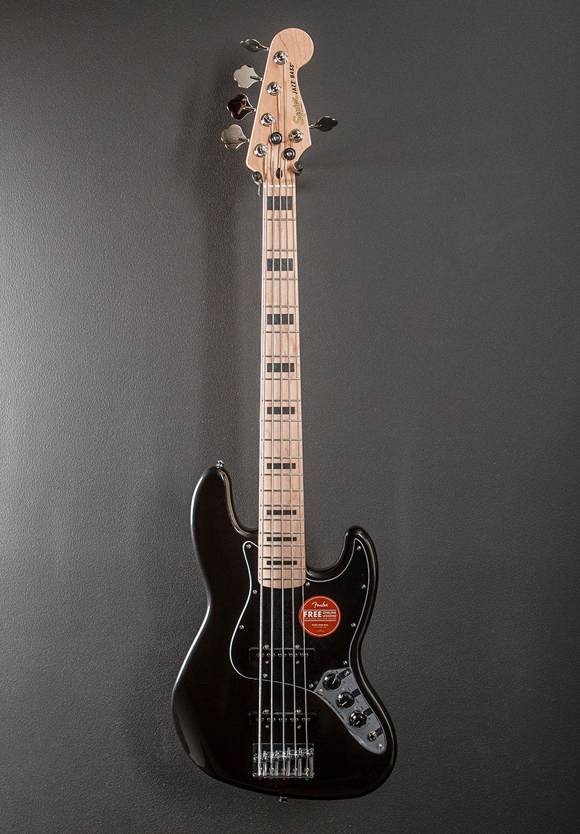 Affinity Series Active Jazz Bass V - Black Metallic w/Maple