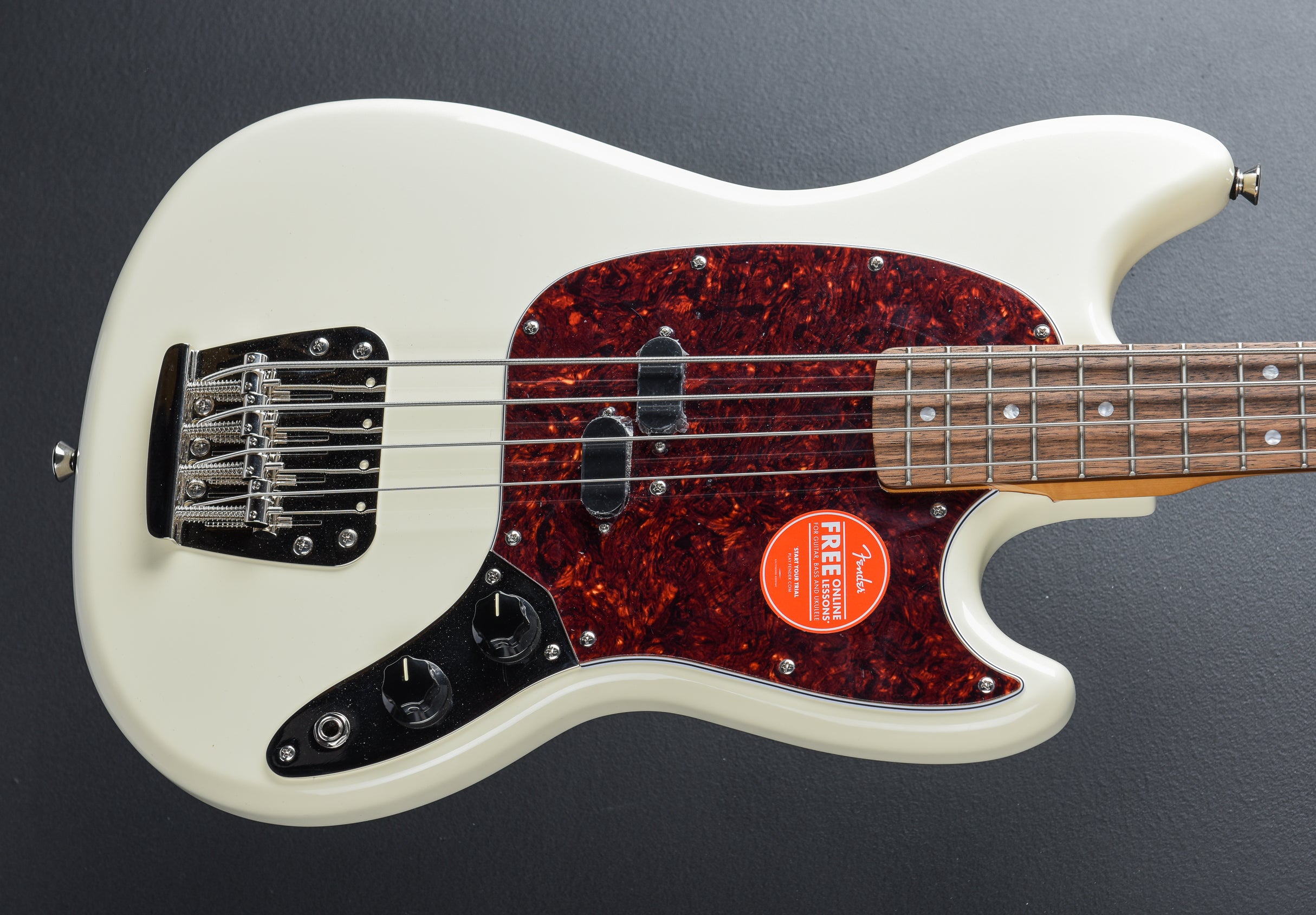 Classic Vibe 60's Mustang Bass - Olympic White – Dave's Guitar Shop