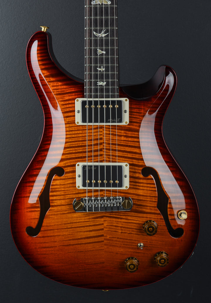 Hollowbody II Piezo 10 Top - Dark Cherry Burst