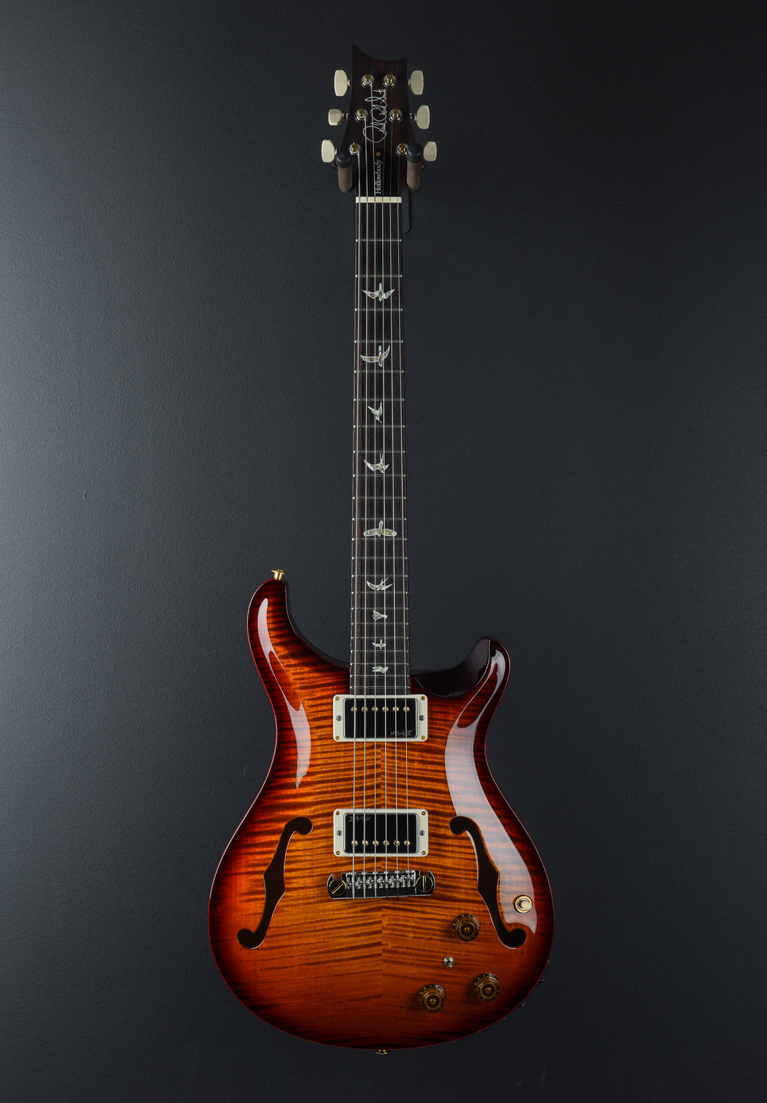 Hollowbody II Piezo 10 Top - Dark Cherry Burst