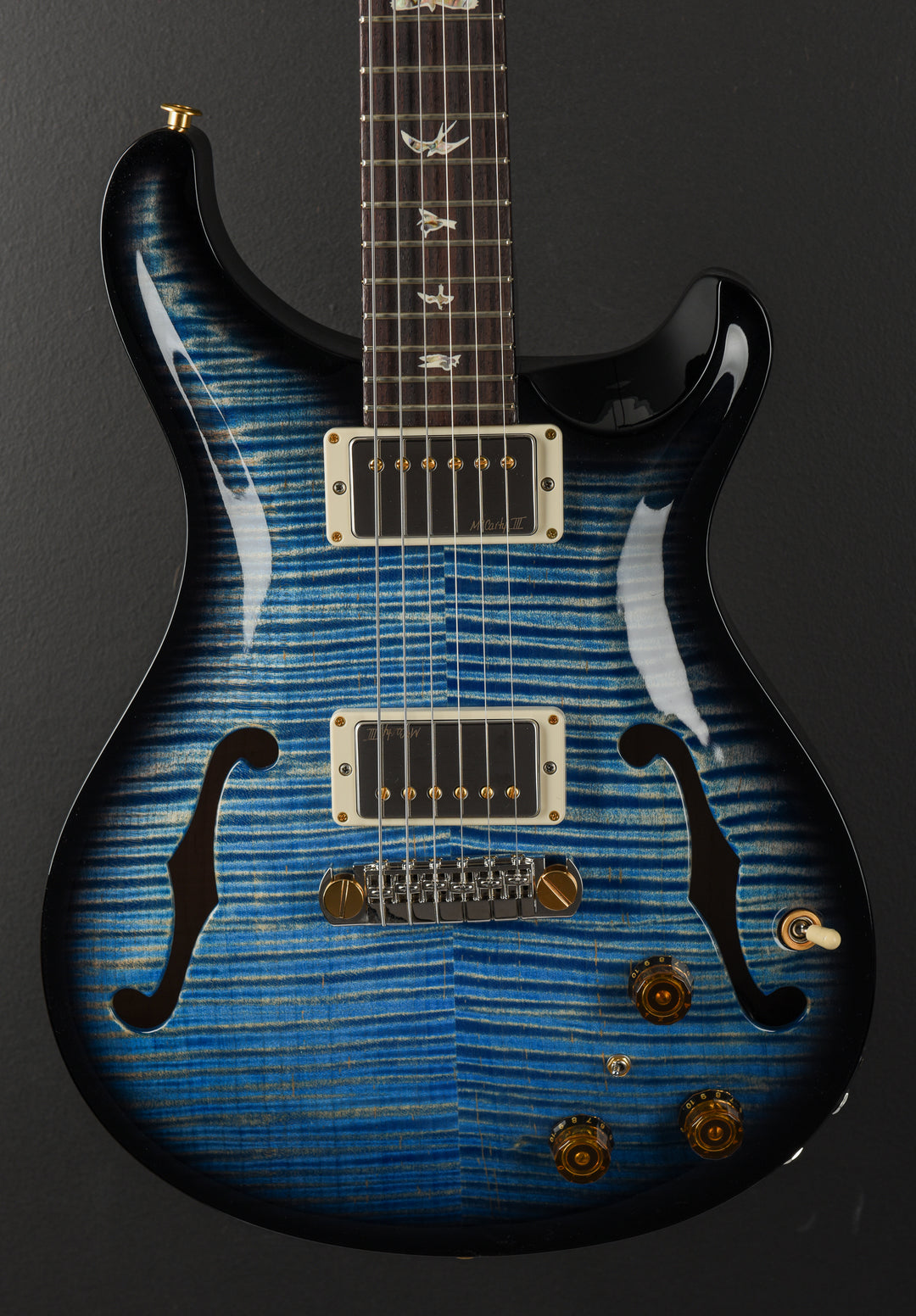 Hollowbody II Piezo 10 Top - Blue Jean Wraparound Burst