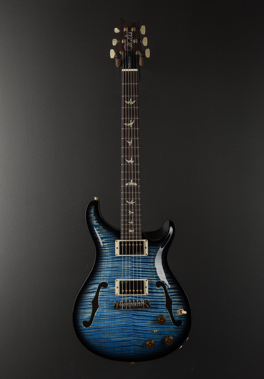 Hollowbody II Piezo 10 Top - Blue Jean Wraparound Burst
