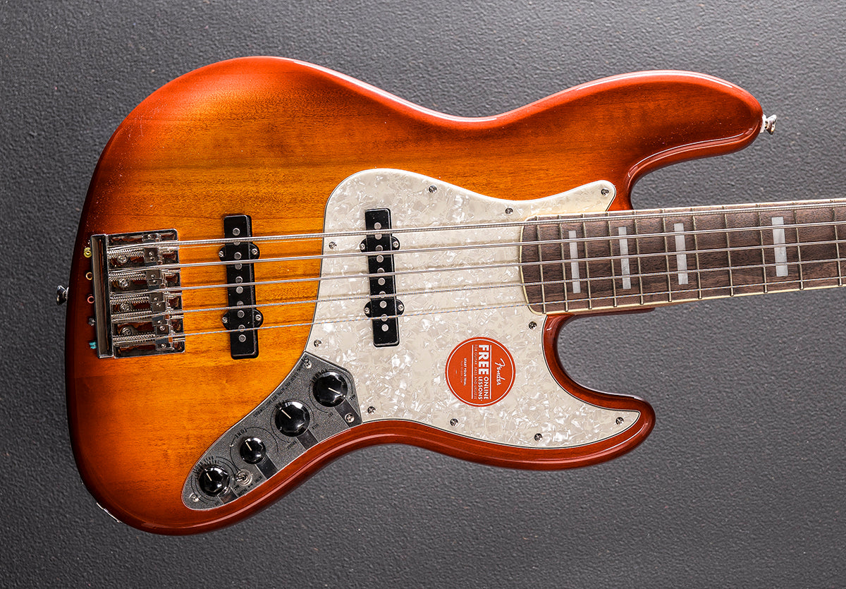 Classic Vibe Active 70's Jazz Bass V - Sienna Sunburst w/Indian