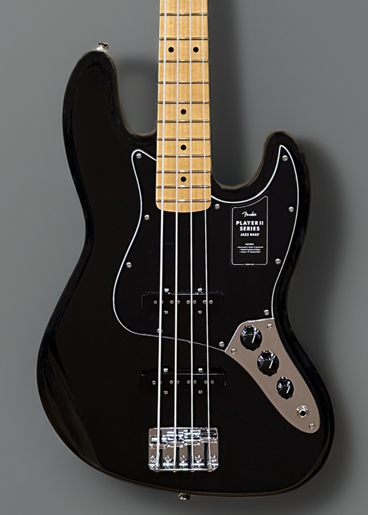 Player II Jazz Bass - Black w/Maple