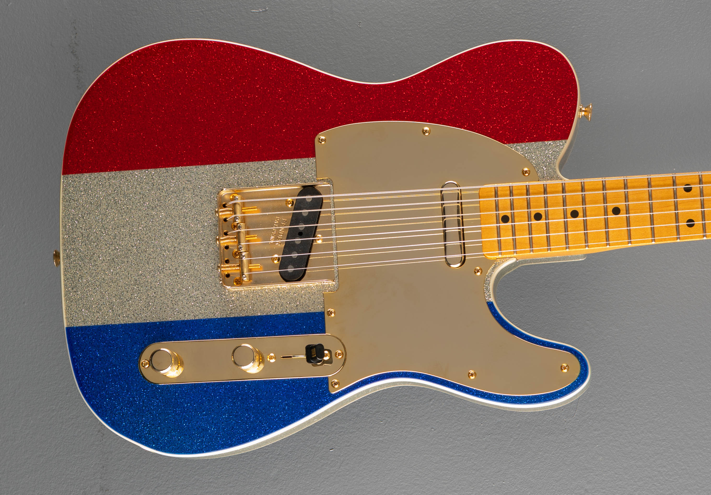 Buck Owens Telecaster - Red, Silver and Blue Sparkle – Dave's
