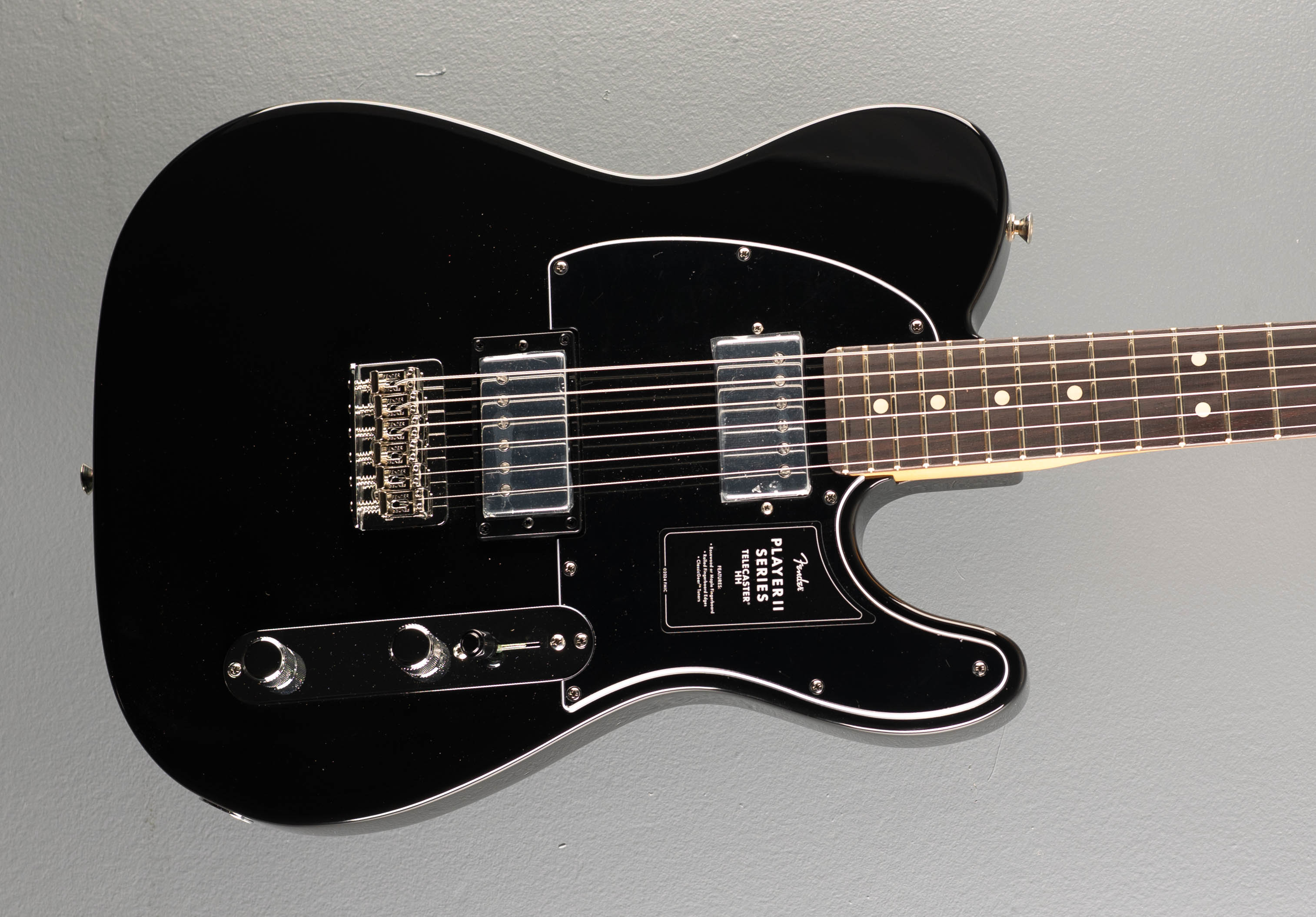 Player II Telecaster HH - Black w/Rosewood – Dave's Guitar Shop