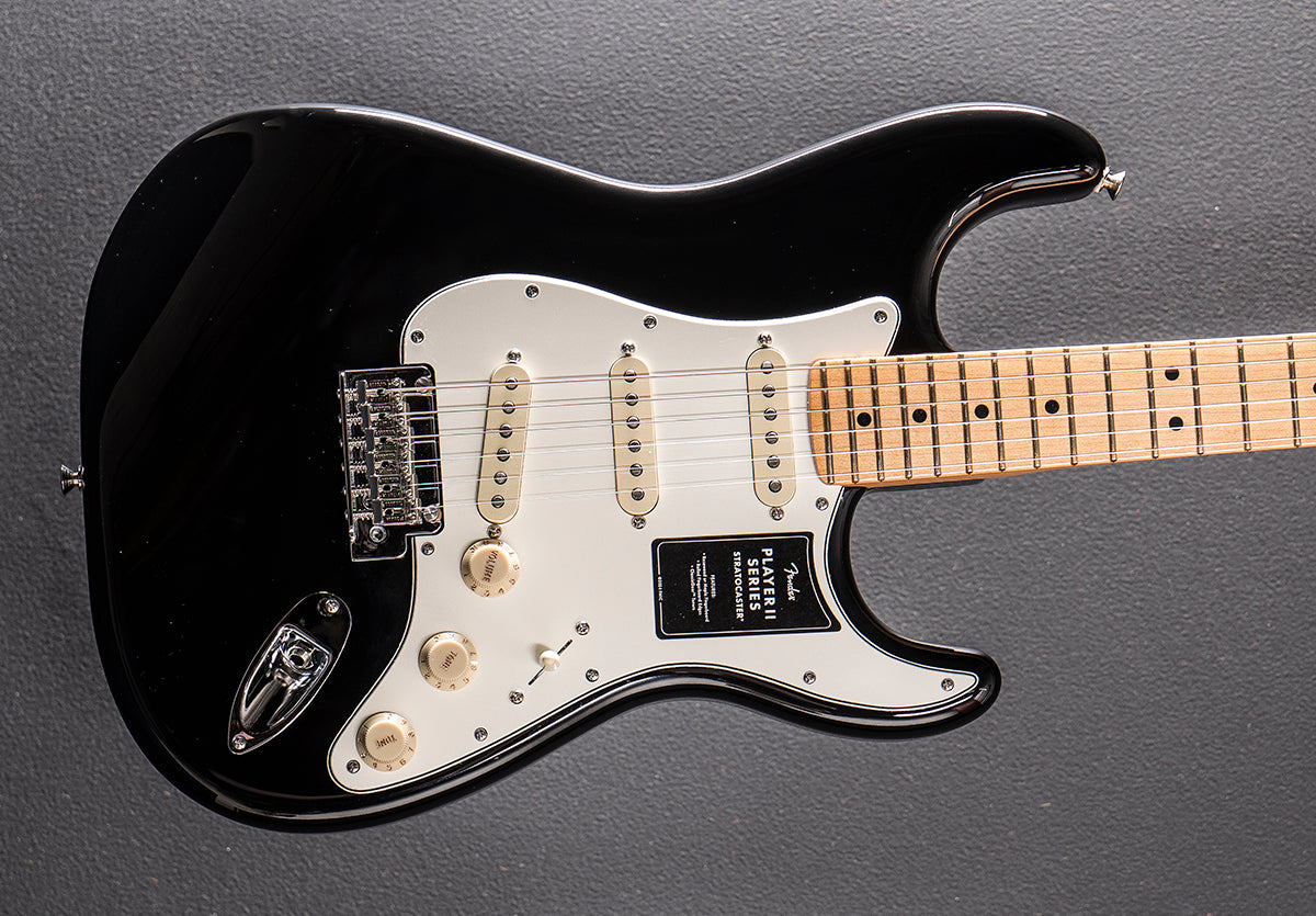 Player II Stratocaster - Black w/Maple – Dave's Guitar Shop