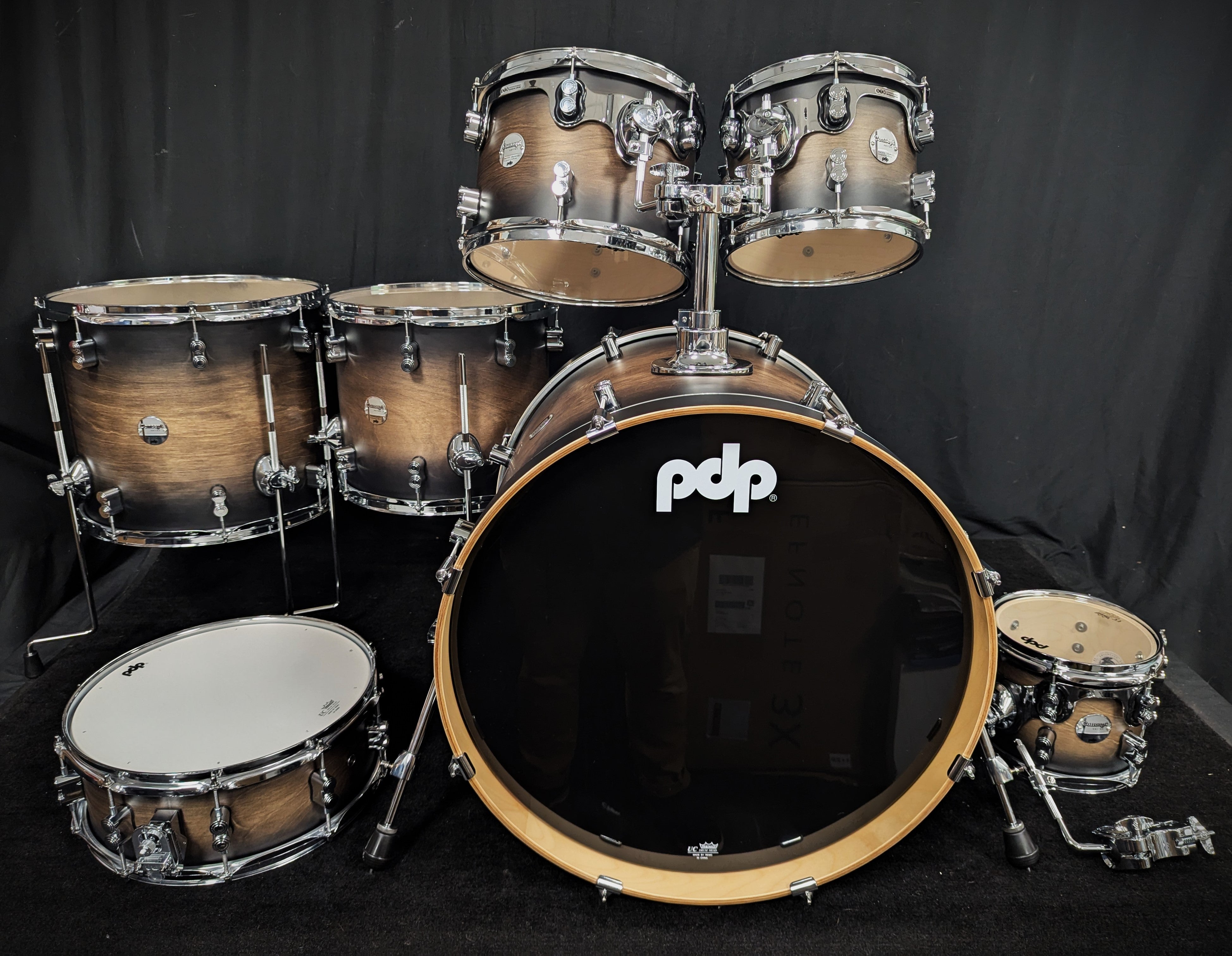アブンダンティア　ベース　セット Concept Maple 7-Piece Shell Pack Charcoal Satin Burst – Dave's
