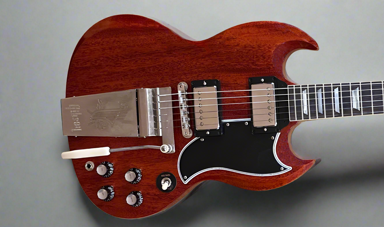 1964 SG Standard Reissue w/Maestro Vibrola - Cherry Red – Dave's 1964 SG Standard Reissue w/Maestro Vibrola - Cherry Red – Dave's