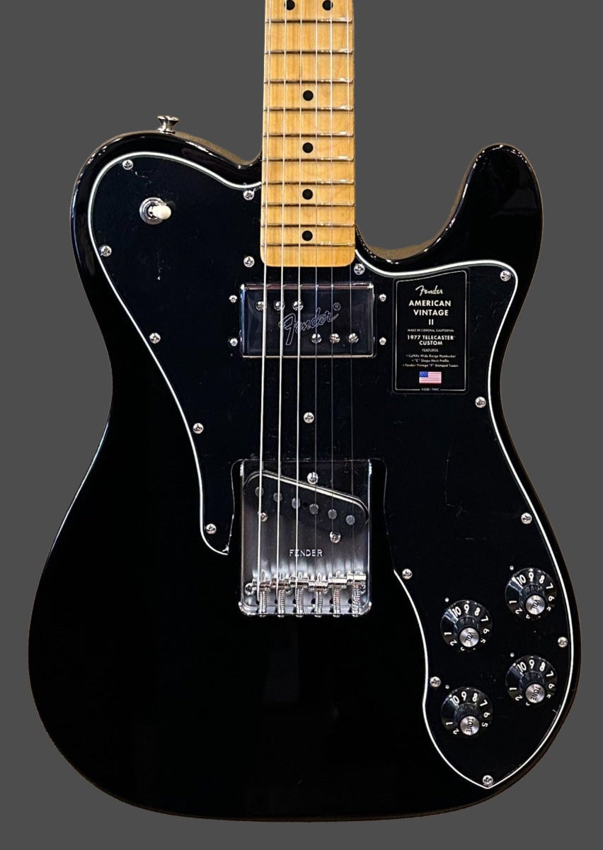 American Vintage II 1977 Telecaster Custom - Black w/Maple