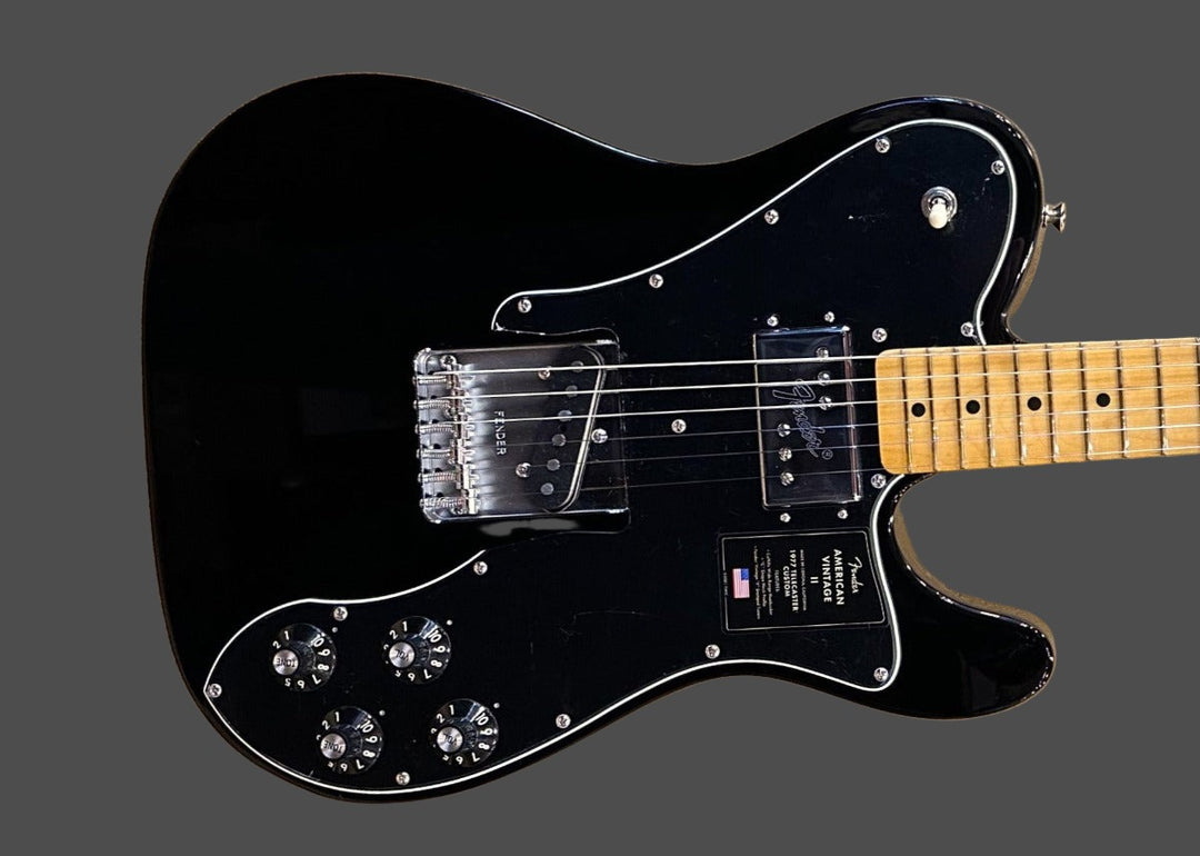 American Vintage II 1977 Telecaster Custom - Black w/Maple