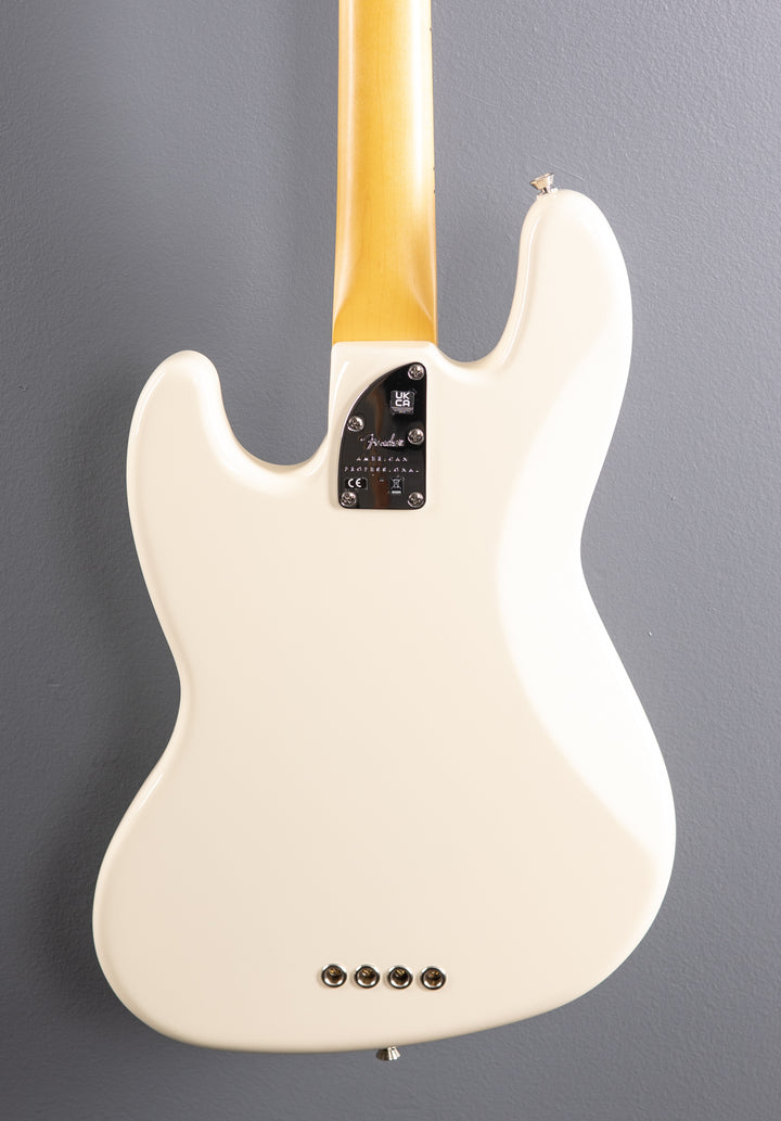 American Professional II Jazz Bass - Olympic White w/Maple