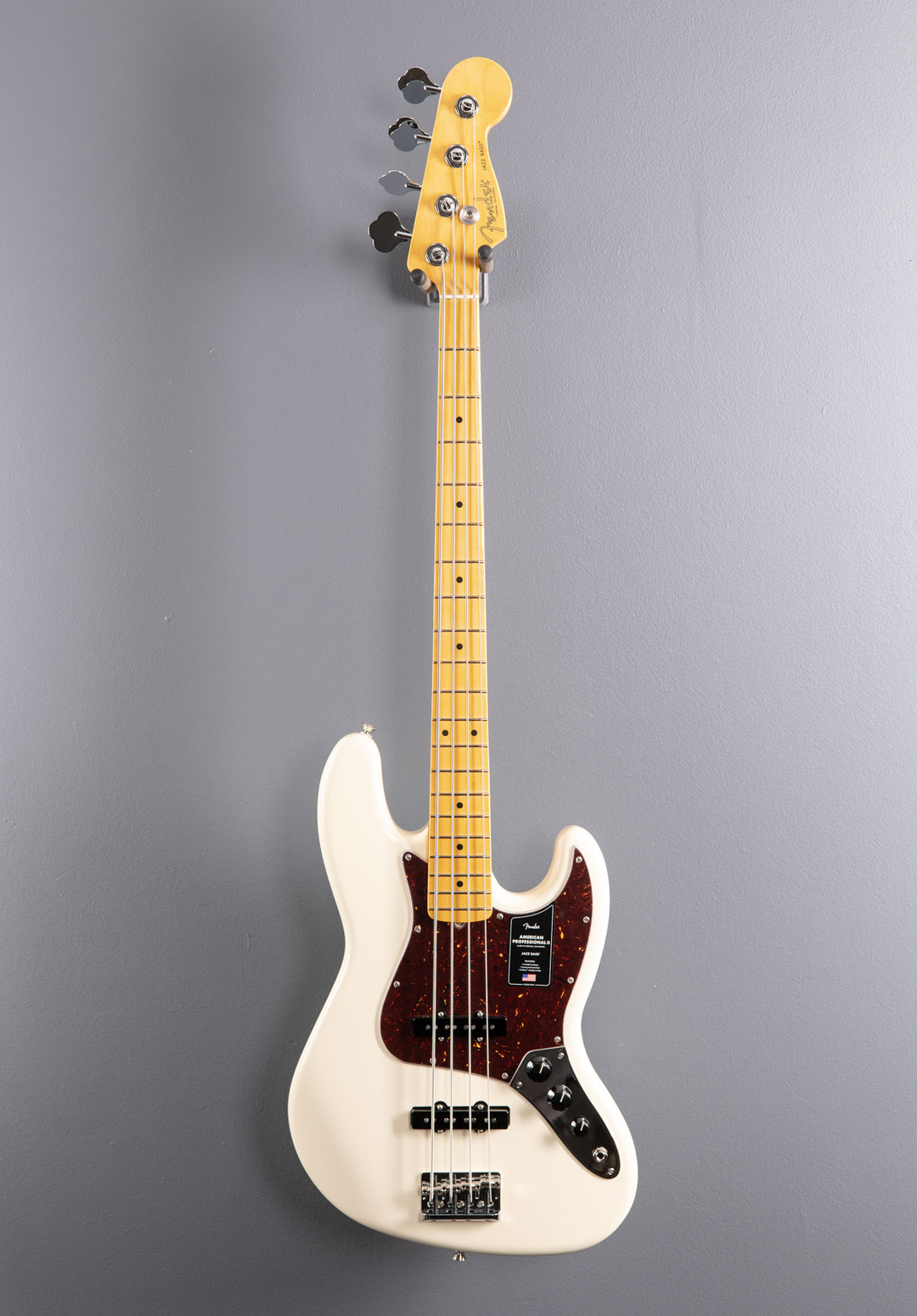 American Professional II Jazz Bass - Olympic White w/Maple