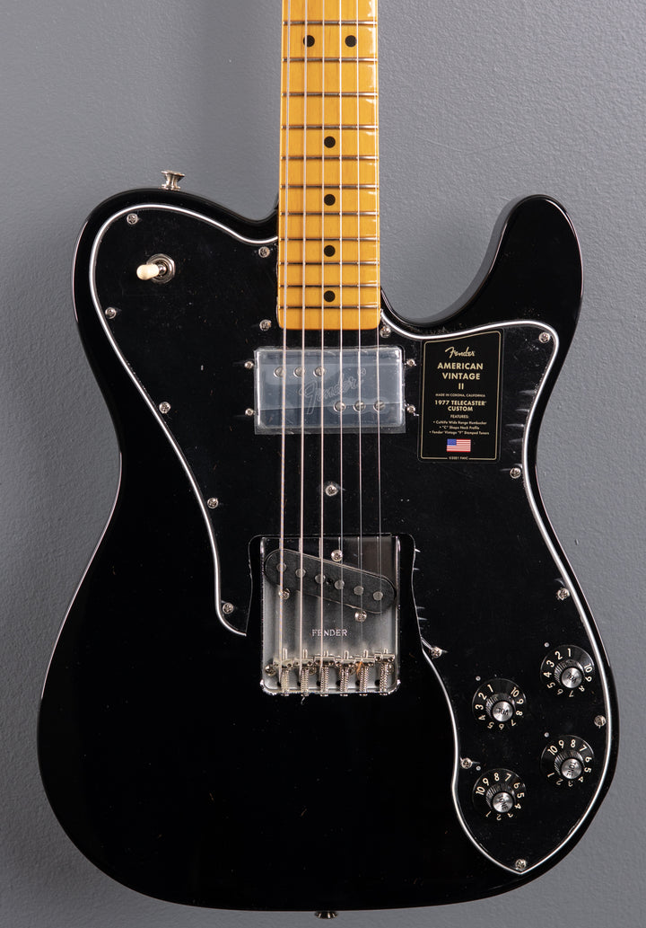 American Vintage II 1977 Telecaster Custom - Black w/Maple