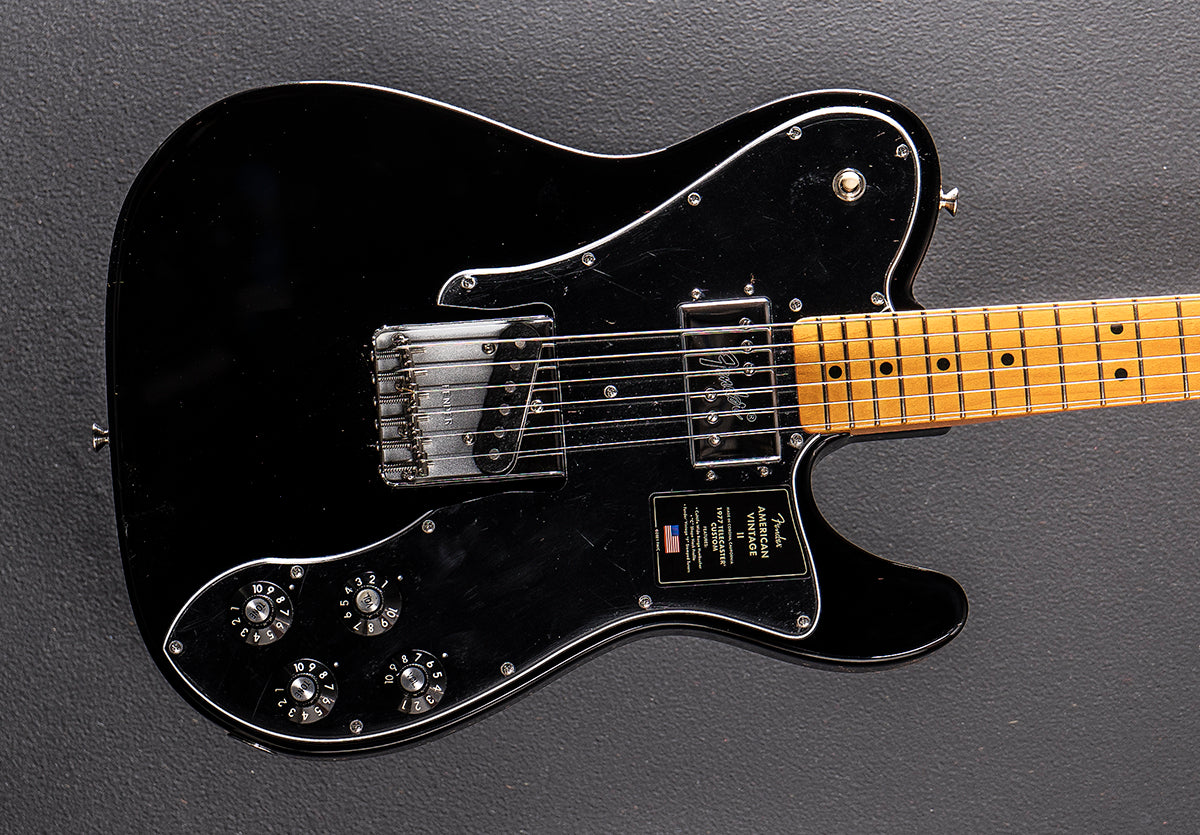 American Vintage II 1977 Telecaster Custom - Black w/Maple