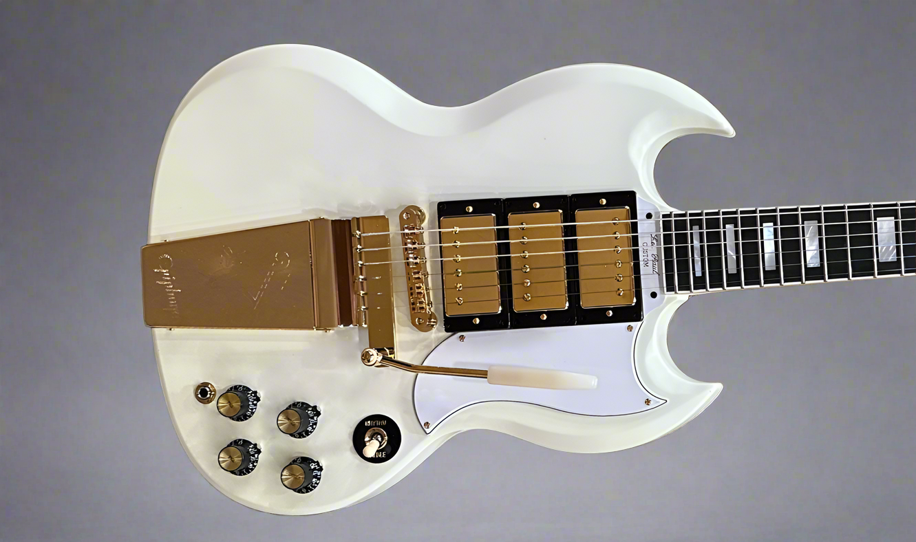 1963 Les Paul SG Custom w/Maestro Vibrola - Classic White – Dave's 1963 Les Paul SG Custom w/Maestro Vibrola - Classic White – Dave's