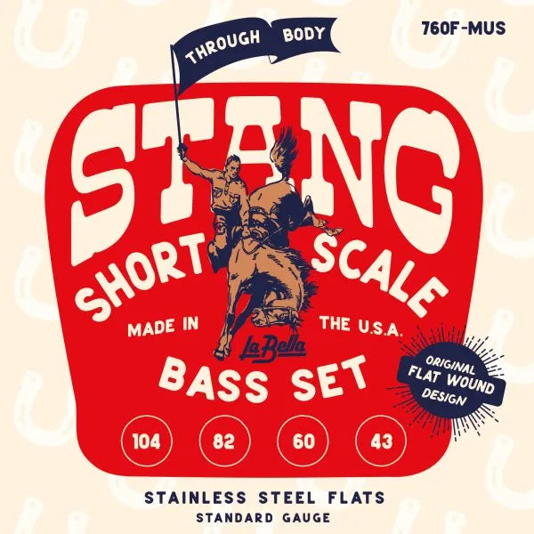 760F-MUS La Bella STANG - Stainless Steel Flat Wound Bass Strings