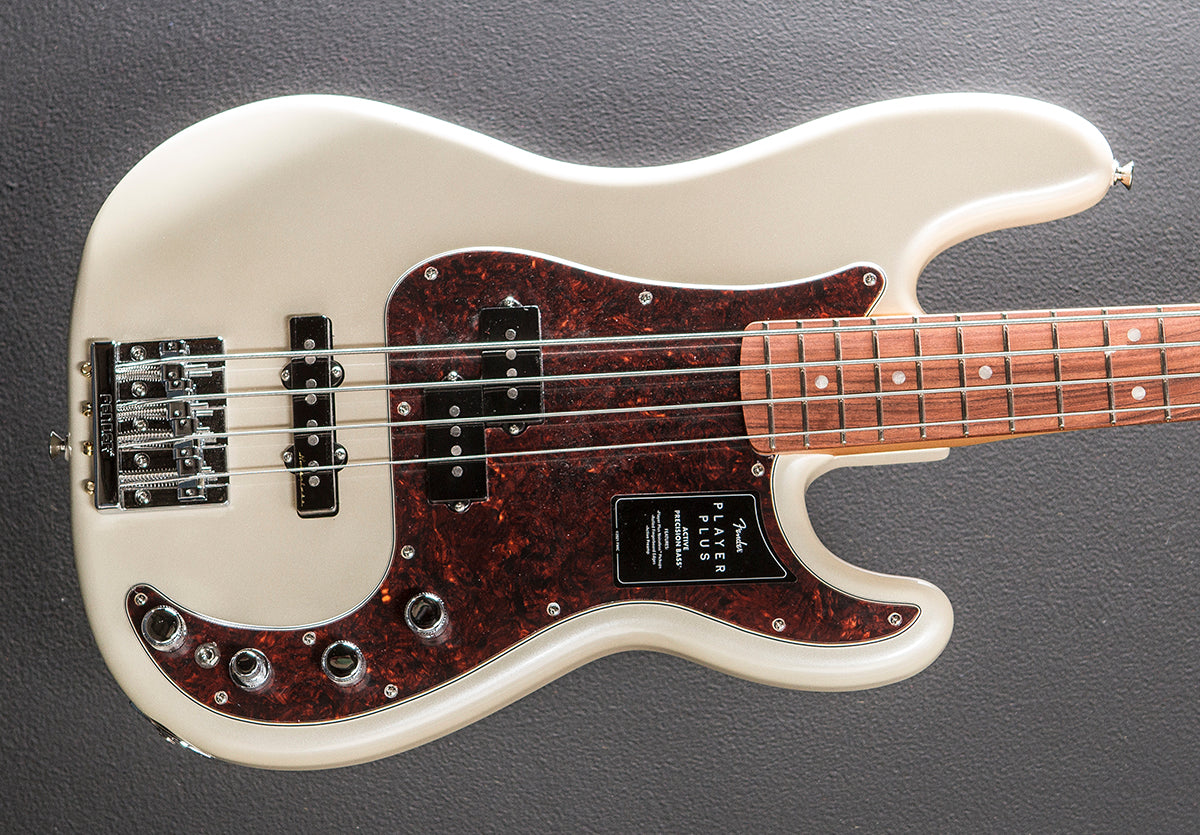 Player Plus Precision Bass - Olympic Pearl w/Pau Ferro