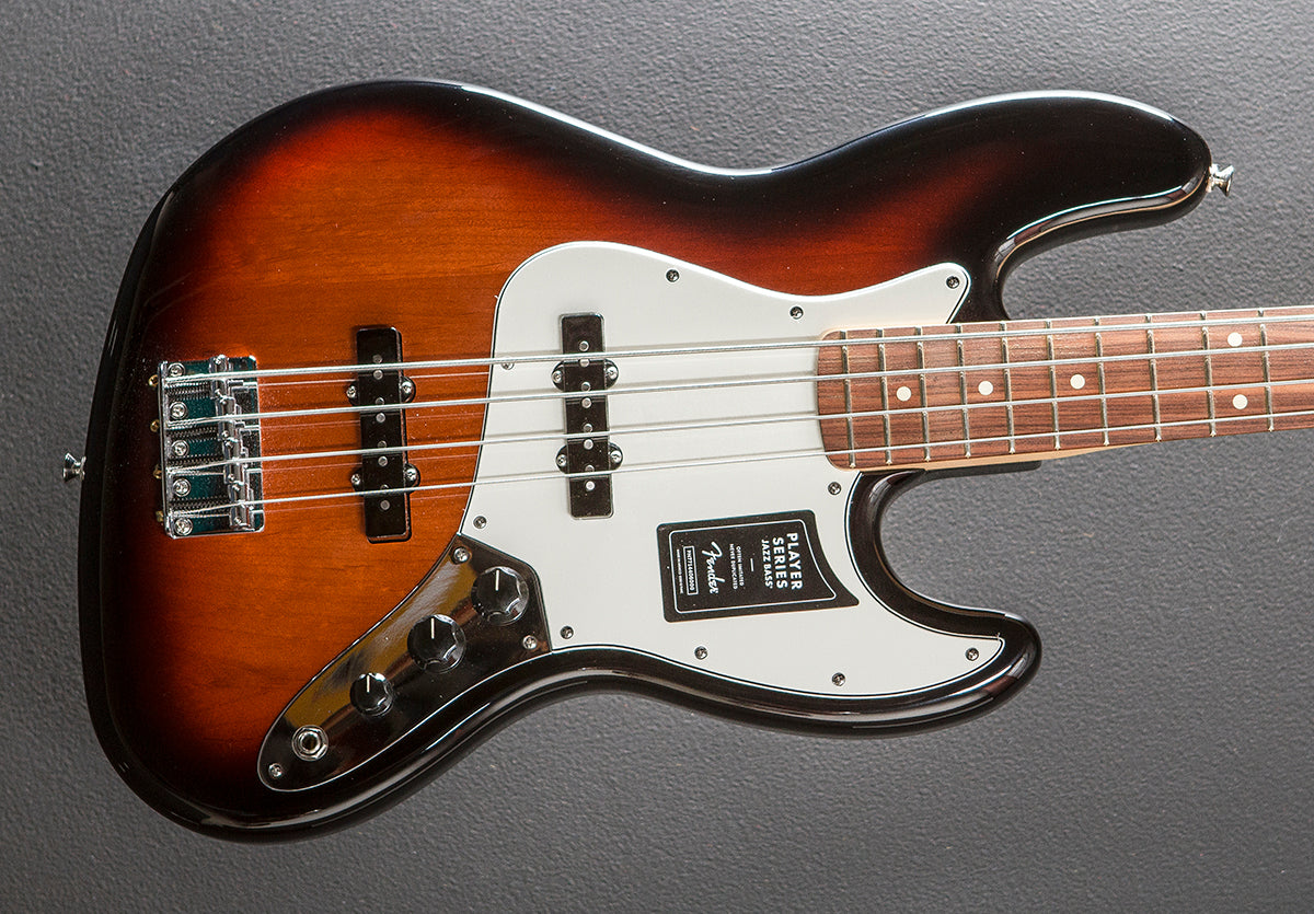 Player Jazz Bass – 3 Color Sunburst w/Pau Ferro – Dave's Guitar Shop | Fender mex Player JazzBass Sunburst | エレキベース | フェンダー