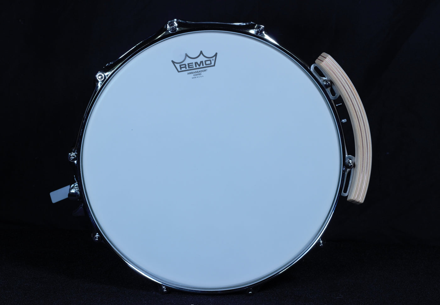 White Marine Pearl Click-mates Snare Drum with X-Click