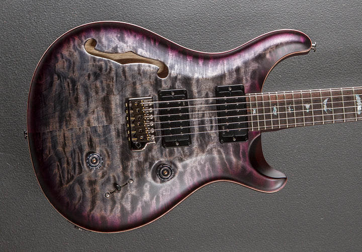Custom 24 Semi-Hollow Wood Library Limited - Charcoal Purple Burst w/Korina