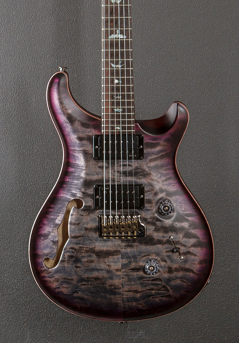 Custom 24 Semi-Hollow Wood Library Limited - Charcoal Purple Burst w/Korina