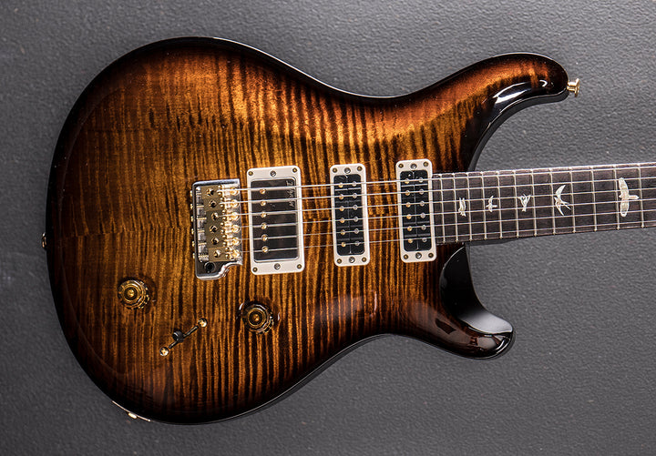 Studio 10 Top - Black Gold Wraparound Burst