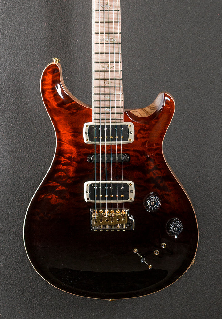 Modern Eagle V Wood Library Limited - Fire Red to Gray Black Fade w/Ash