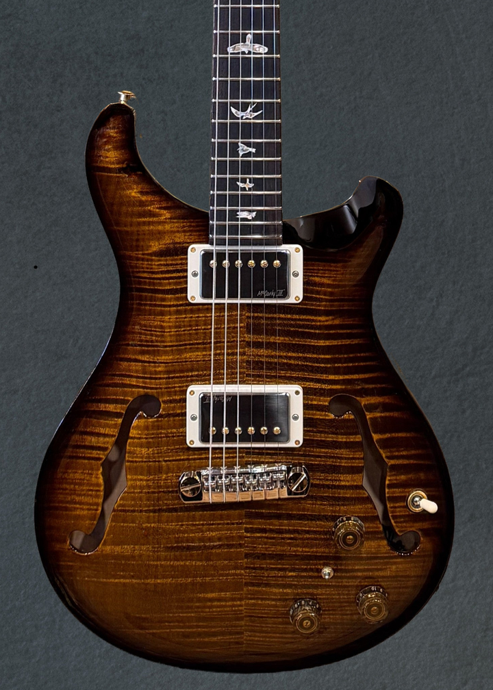 Hollowbody II Piezo 10 Top - Black Gold Wraparound Burst