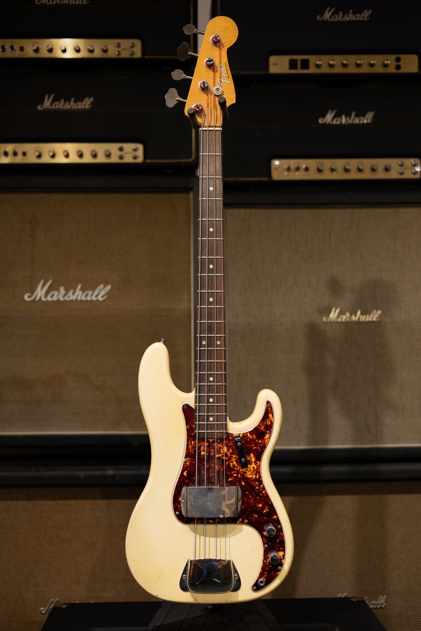 1965 Fender Precision Bass- Olympic White – Dave's Guitar Shop