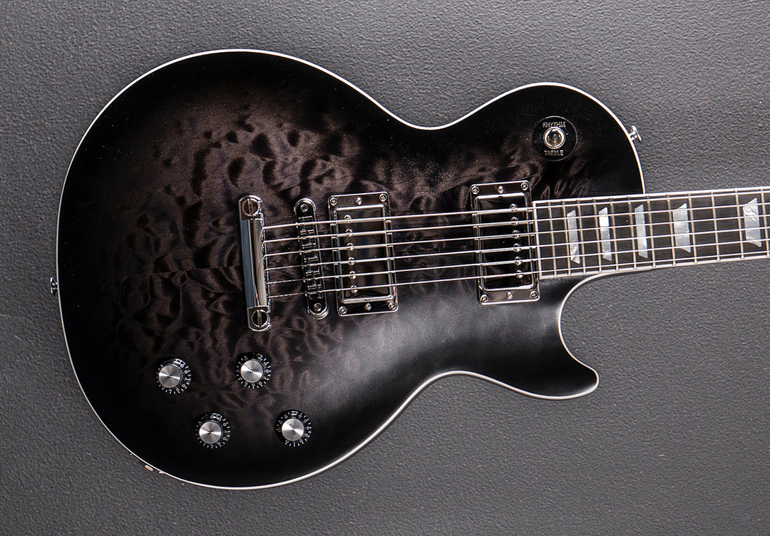 Mark Morton Les Paul Modern Quilt - Translucent Ebony Burst Satin