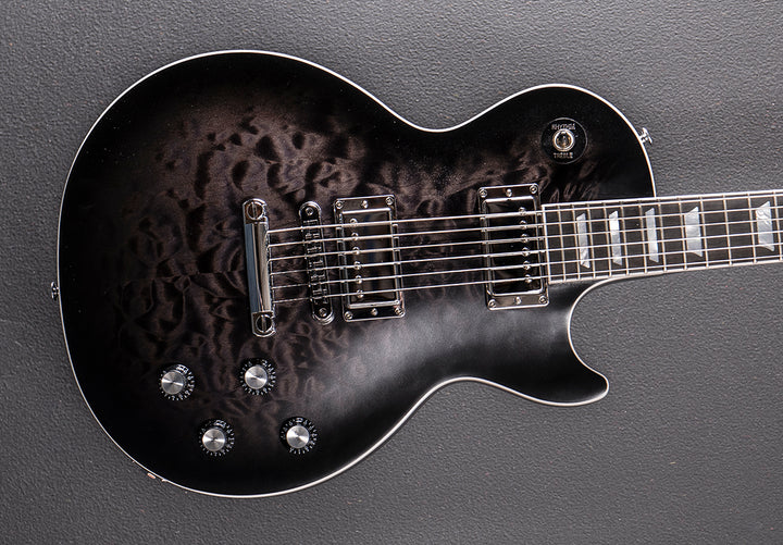 Mark Morton Les Paul Modern Quilt - Translucent Ebony Burst Satin