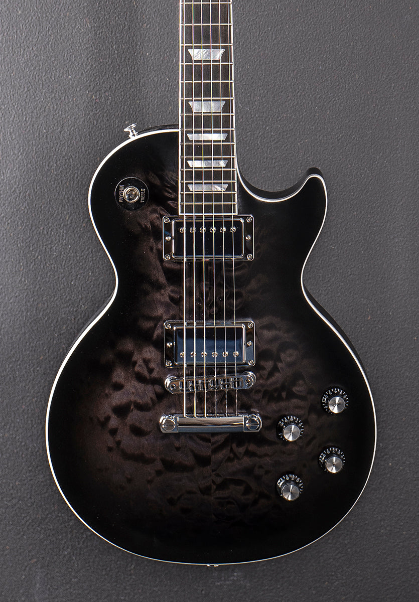 Mark Morton Les Paul Modern Quilt - Translucent Ebony Burst Satin