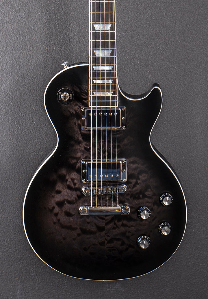 Mark Morton Les Paul Modern Quilt - Translucent Ebony Burst Satin