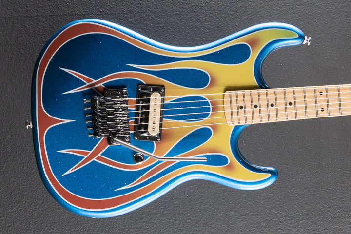 Baretta "Hot Rod" Custom Graphic - Blue Sparkle with Flames