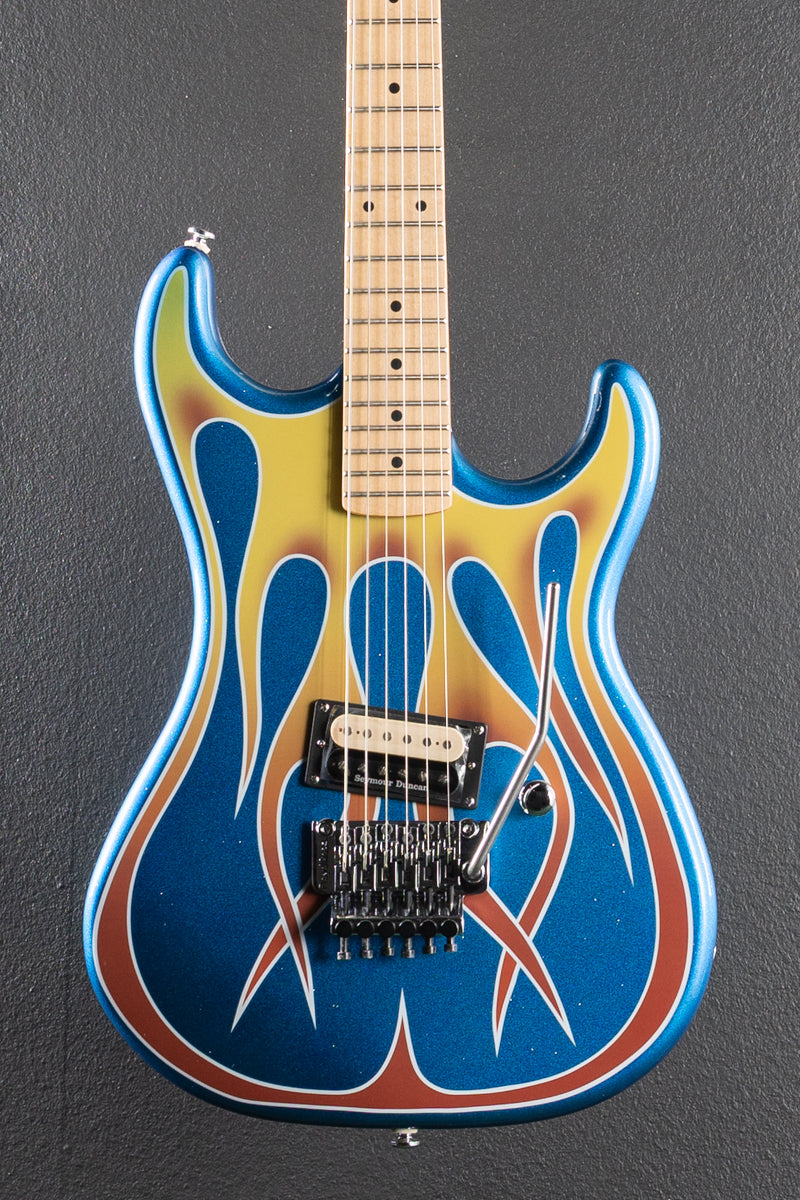Baretta "Hot Rod" Custom Graphic - Blue Sparkle with Flames