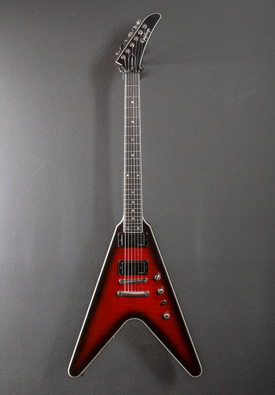 Dave Mustaine Flying V Prophecy - Aged Dark Red Burst